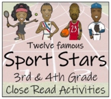 Sport Stars Close Reading Comprehension Activity Mega Bund