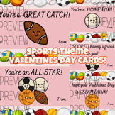 Sport Theme Printable Valentines Day Cards