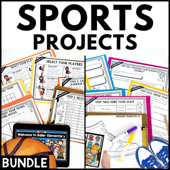 Preview of Sport Themed Project Bundle | High Interest Projects | Project Based Learning