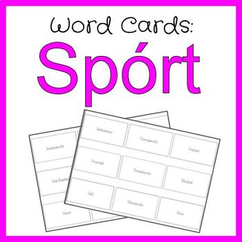 Preview of Spórt - Word Cards