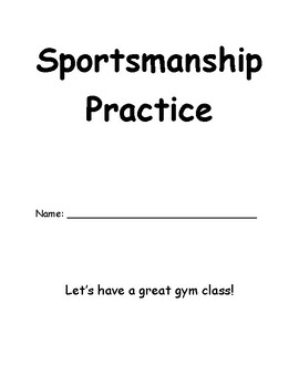 Preview of Sportmanship Booklet