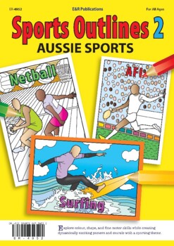 Preview of Sports 2 Outlines Colouring Book (Aussie)