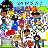 Sports A-Z Clipart for Vocabulary {Sports Alphabet Clipart}