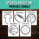 Sports About Me Printable Activity Bundle | Physical Educa