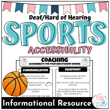 Preview of Sports Accessibility and Coaching DHH Students | IN SERVICE RESOURCE | Deaf Ed