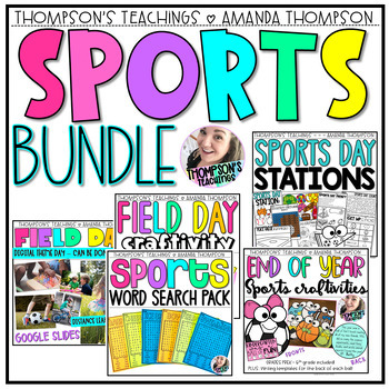 Preview of Sports Activities and Centers - Wordsearch, Theme Day, Craft