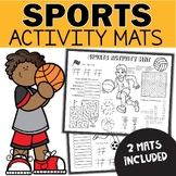 Sports Activity Placemats - Fun Mats for Busy Work and Tim