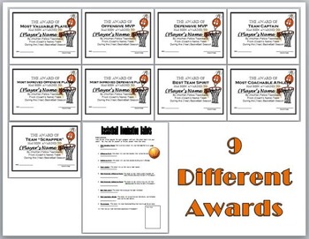 Sports Awards Bundle: Certificates & Ballots - Eight Different Sports!
