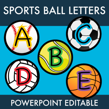 Preview of Sports Ball Letters - Alphabet Recognition & Practice - Reading, Back to School