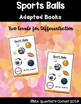 Preview of Sports Balls - Adapted book