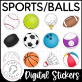 Sports & Balls Digital Stickers Speech Therapy Reinforceme