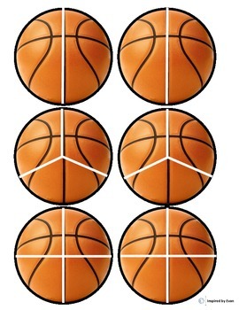 Preview of Sports Balls Fractions Cut and Paste for Autism
