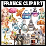 France Clipart, European Clipart, French Clipart - Watercolor