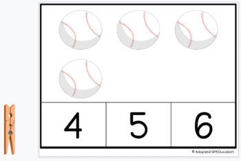 Preview of Sports-  Baseballs - Counting Sets 1-30 - Google slide activities