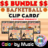 Sports "Basketball" Music Clip Cards BUNDLE | Music Centers