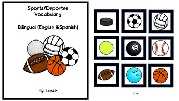 Preview of Sports Bilingual Interactive Book