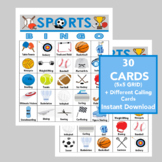 Sports Bingo Game, Summer Bingo,  Party Bingo, Fun Games