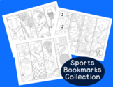 Sports Bookmarks Printable Coloring Football Baseball Bask