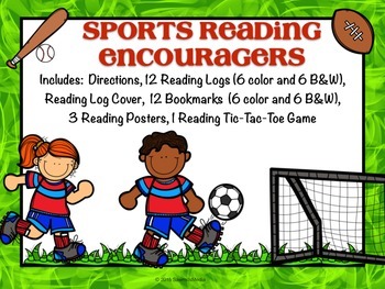 Preview of Sports Bookmarks, Reading Logs, Posters. (To Encourage Reading!)