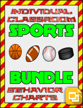 Preview of Sports Bundle Individual & Classroom Behavior Chart (Editable on Google Slides)