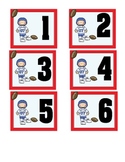 Sports Calendar Number Cards