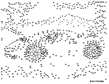 Sports Car Extreme Difficulty Dot-to-Dot / Connect the Dots PDF | TPT