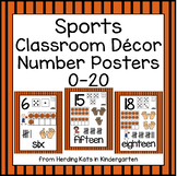 Sports Classroom Decor Number Posters with Counting Fingers