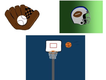 Preview of Sports Clip Art (basketball, baseball, and football)
