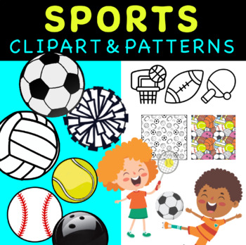 Preview of Sports Clip art, Icons, & Patterns Pack | Back to School Clipart