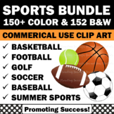 Huge Sports Clipart Bundle for Educational Resources and C