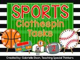 Sports Clothespin Tasks