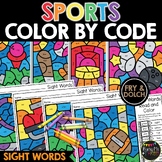 Sports Color by Code Sight Words No Prep Worksheets | Comp