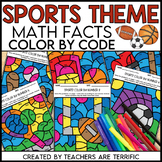 Sports Coloring Pages Color by Number Math Skills Grades 4-5