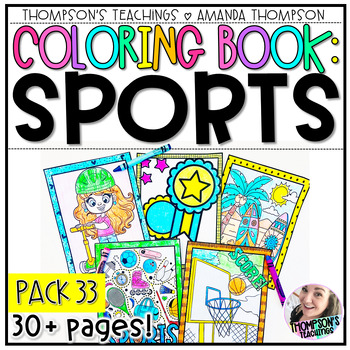 Preview of Sports Coloring Pages | Early Finisher Activities | Sports Coloring book