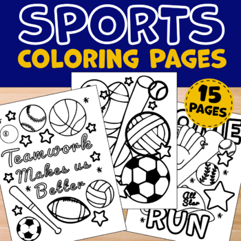 Preview of Sports Coloring Pages - Easy Free Time Activity - Back to School, Fall, Football
