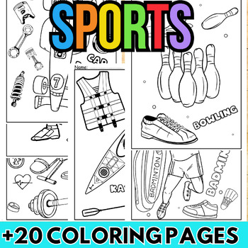Preview of Sports Coloring Pages Activities Art Themes Easy Free Time Morning Brain Breaks