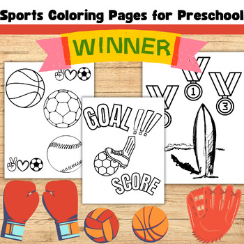 Kids Soccer Sports Activity Coloring Set Graphic by Peekadillie