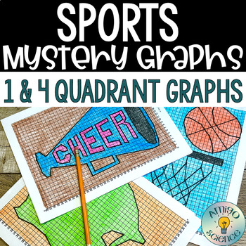 Preview of Sports Coordinate Graphing Activities Middle School - Graphing Paper