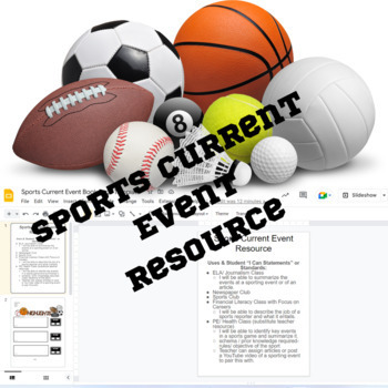 Preview of Sports Current Event Book Page Template