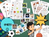 Sports / Action verb PreK- K (Printable) Flashcards & Work