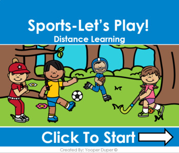 Preview of Sports Distance Learning Interactive PDFs for Special Education