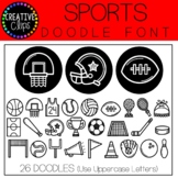 Sports Doodle FONT {Creative Clips Clipart}