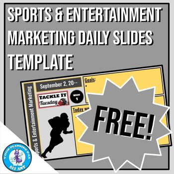 Preview of Sports & Entertainment Marketing Daily Slides Template | FREE!