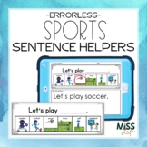 Sports Errorless Sentence Writing Helpers - Printable and Digital