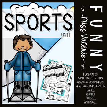Preview of Sports Unit (Flashcards, Worksheets, Games, Writing project and more...)