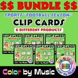 Sports "Football" Elementary Music Clip Cards BUNDLE | Mus