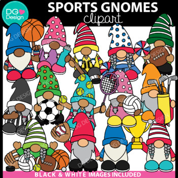 Preview of Sports Gnomes Clipart | Sport Clipart | Gnome Clipart | Physical Education