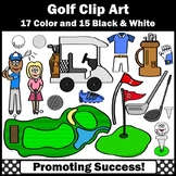 Sports Golf Clipart for Commercial Use Digital Moveable Pi