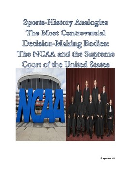 Preview of Sports-History Analogies: NCAA and Supreme Court of the United States