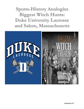 Preview of Sports-History Analogies: Salem Witch Trials and Duke University Lacrosse Trial